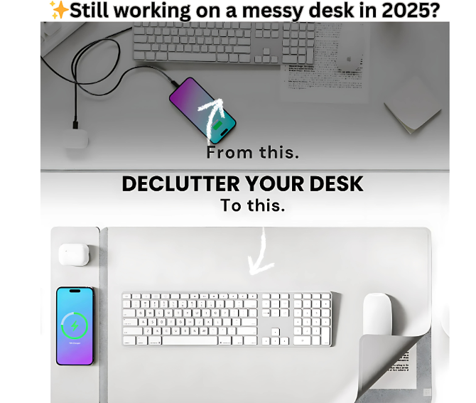 Dual-Sided Wireless Charging Desk Mat - 50% OFF SALE Today Only