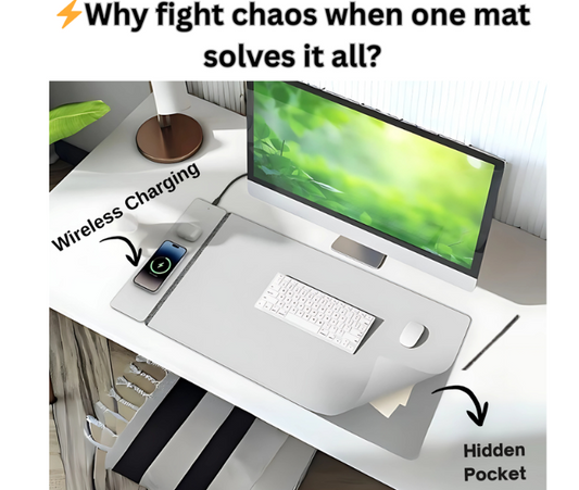 Dual-Sided Wireless Charging Desk Mat - 50% OFF SALE Today Only